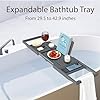 Gray Bamboo Bathtub Tray Caddy