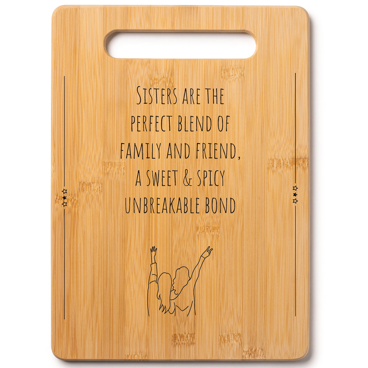 Wood Cutting Board with Personalized Gift Message