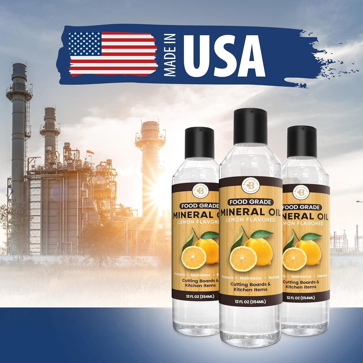 Food Grade Cutting Board Oil – Premium Mineral Oil for Wood, Bamboo & Butcher Blocks by Bambüsi