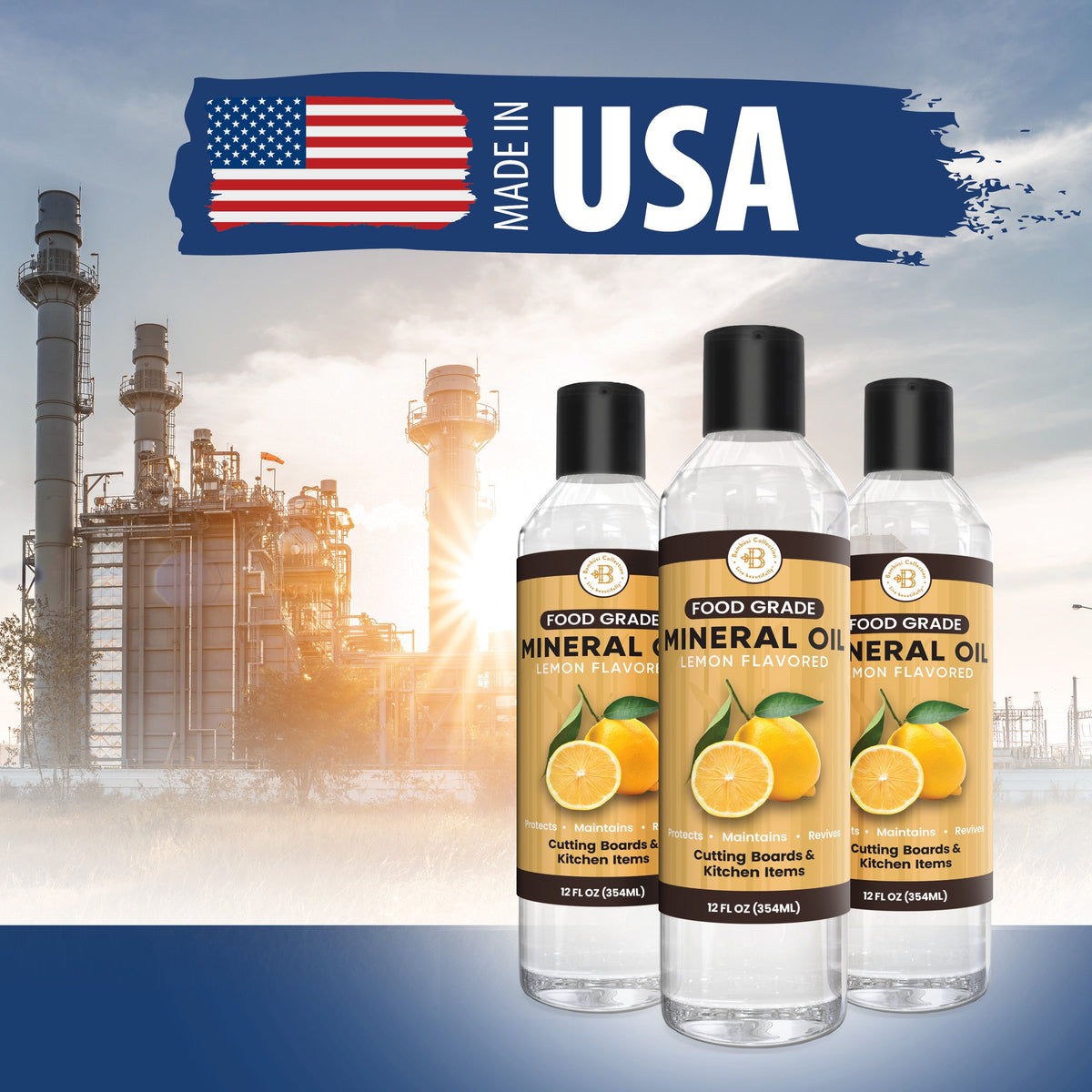 Food Grade Cutting Board Oil – Premium Mineral Oil for Wood, Bamboo & Butcher Blocks by Bambüsi