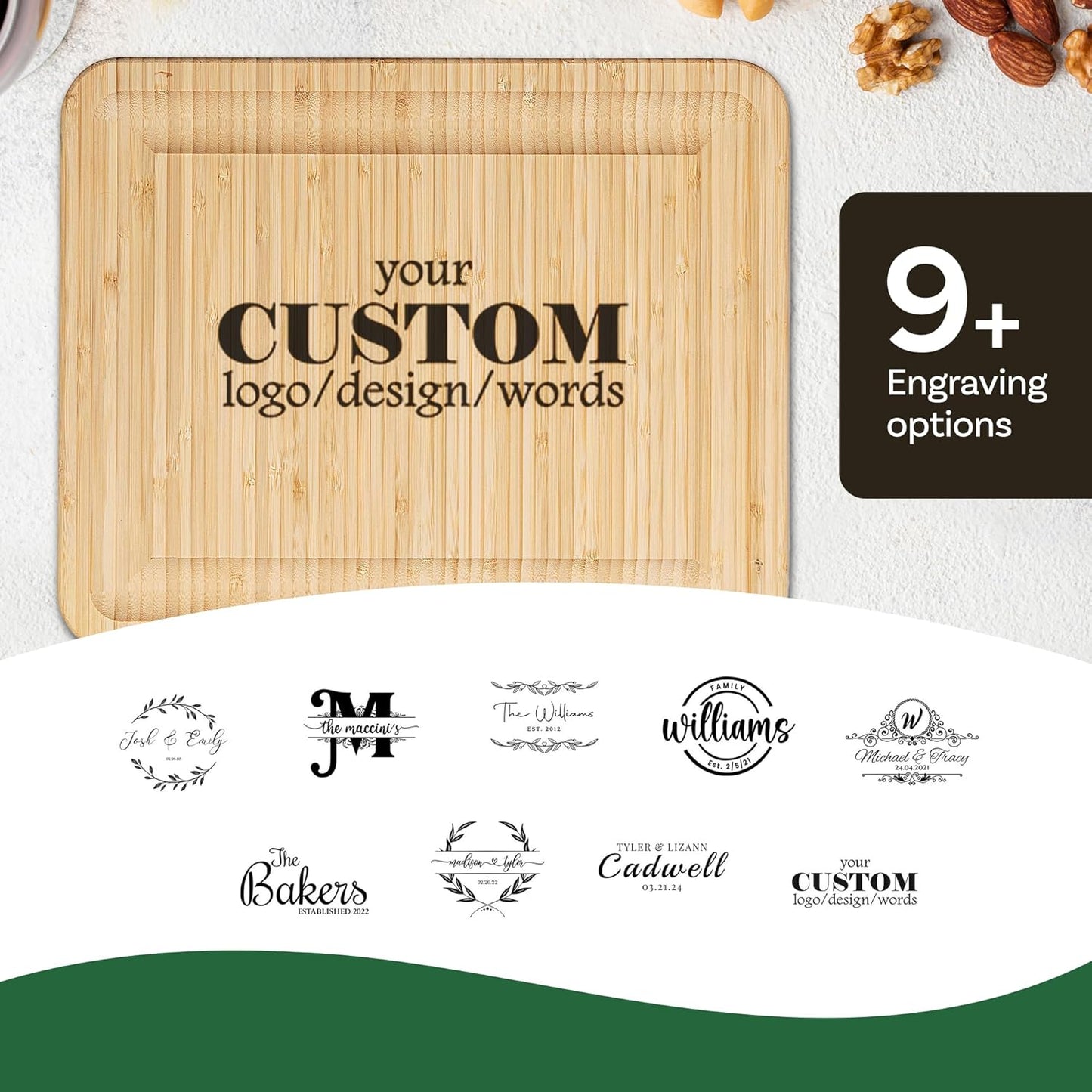 Engraved Bamboo Charcuterie Gift Set