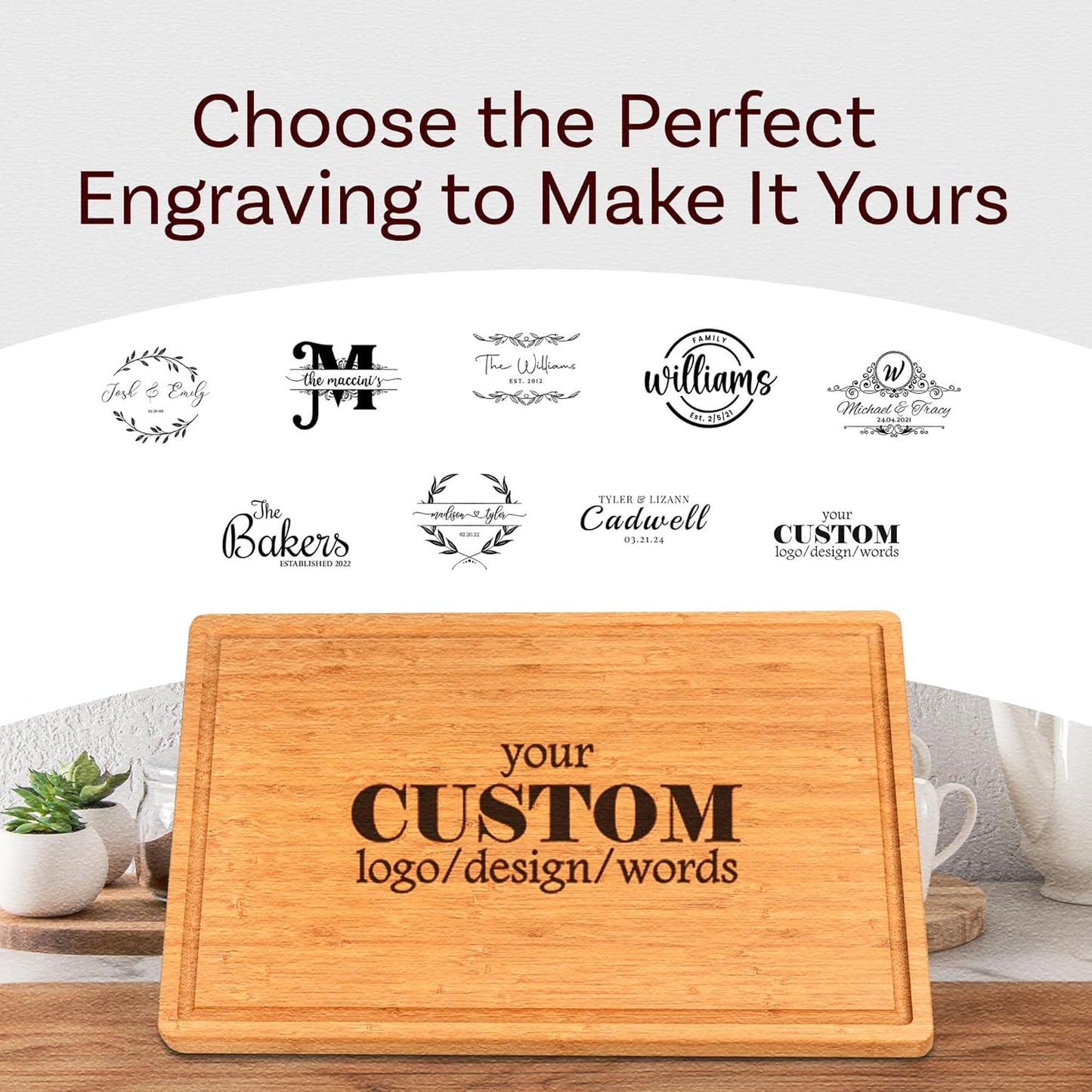 Personalized Bamboo Engraved Cutting Board