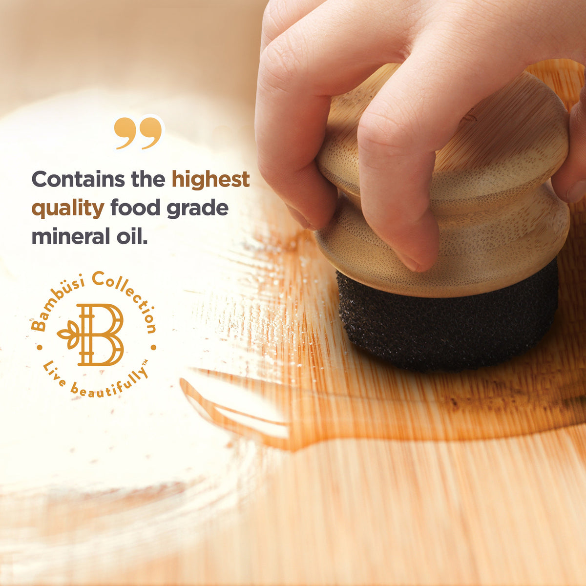 Food Grade Cutting Board Oil – Premium Mineral Oil for Wood, Bamboo & Butcher Blocks by Bambüsi