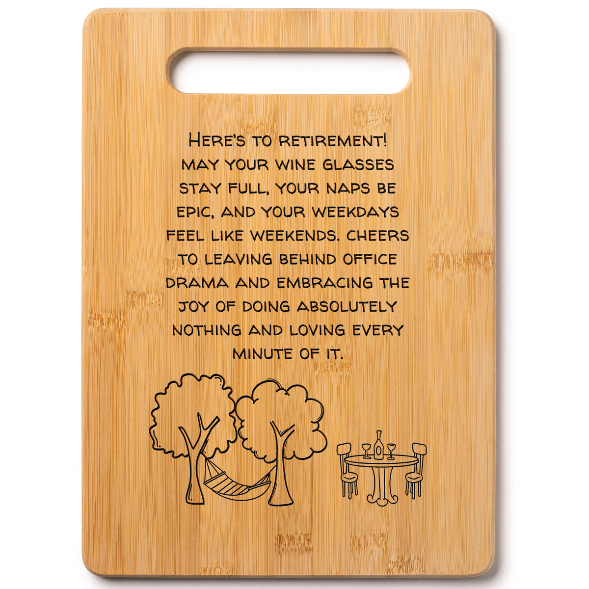 Wood Cutting Board with Personalized Gift Message