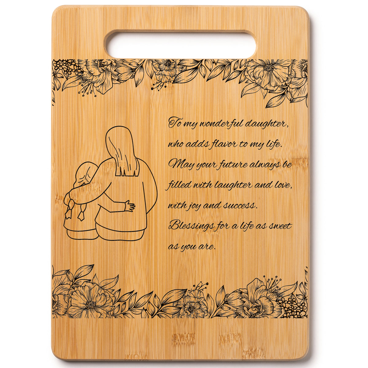 Wood Cutting Board with Personalized Gift Message