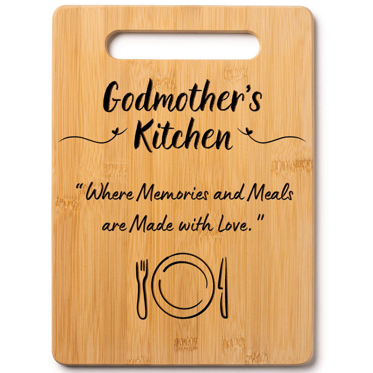 Wood Cutting Board with Personalized Gift Message