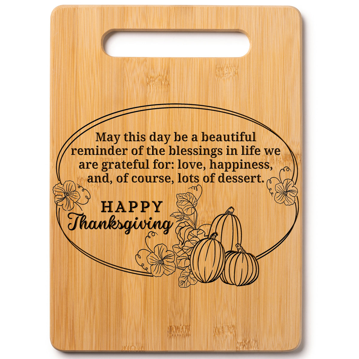 Wood Cutting Board with Personalized Gift Message