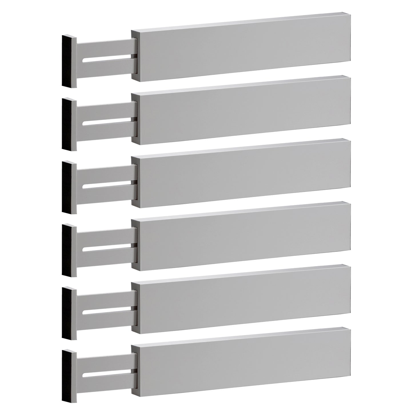 Adjustable Bamboo Drawer Dividers – 6-Pack - Adjustable 17" - 21.5"