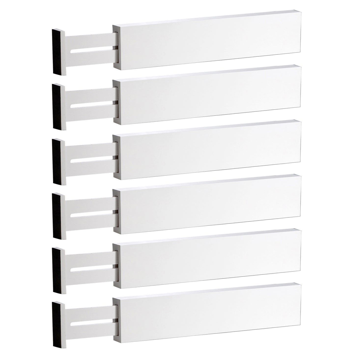 Adjustable Bamboo Drawer Dividers – 6-Pack - Adjustable 17" - 21.5"