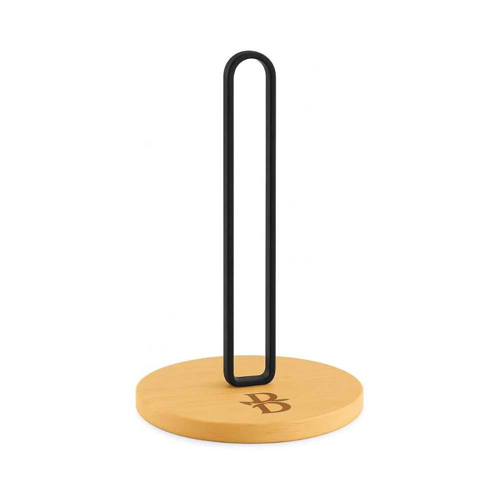 Black Wooden Paper Towel Holder