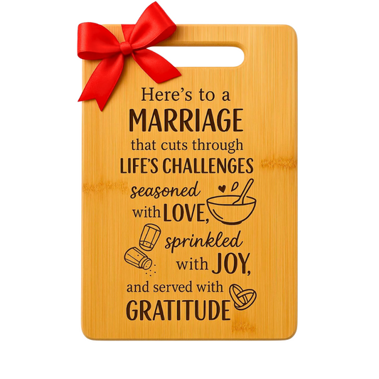 Wood Cutting Board Gift Message