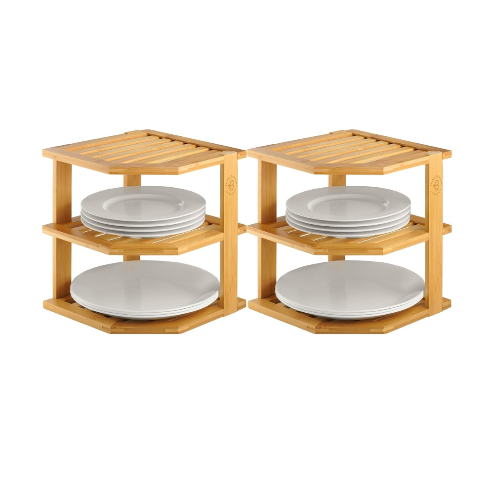 Bamboo 2-Pack Corner Organizer Shelf