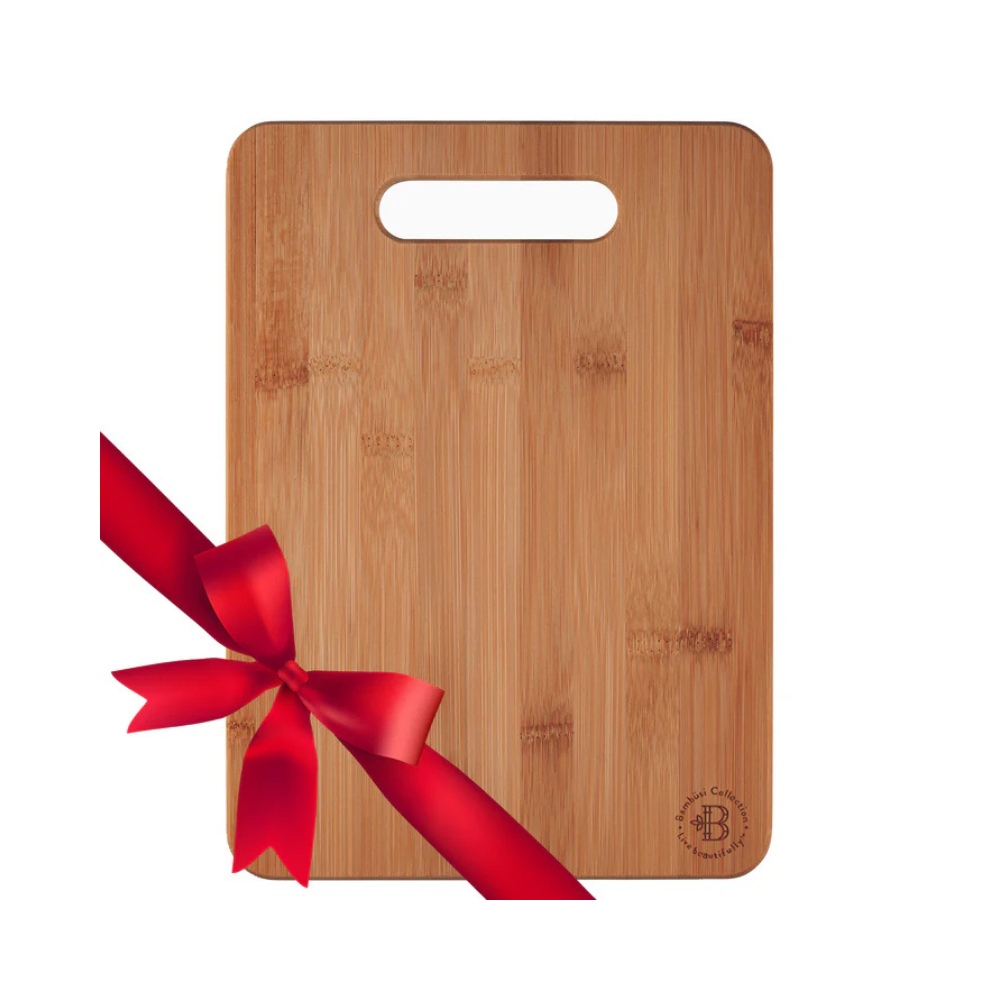 Bamboo Cutting Board with Handle for Kitchen Prep and Serving | Durable Eco Friendly Wooden Chopping Board by Bambüsi