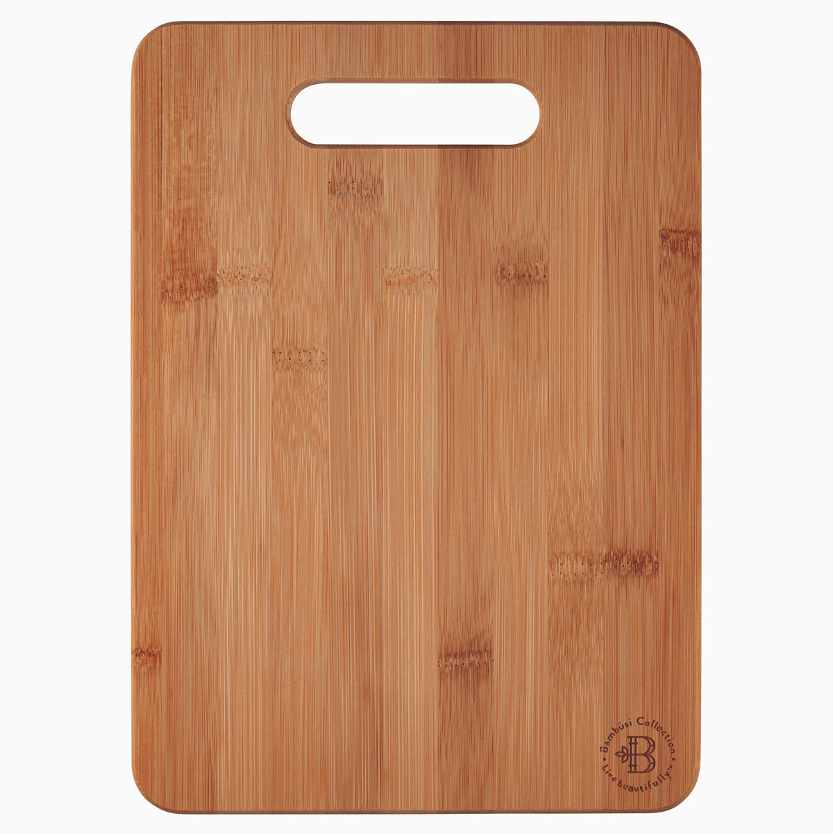 Bamboo Cutting Board with Handle for Kitchen Prep and Serving | Durable Eco Friendly Wooden Chopping Board by Bambüsi