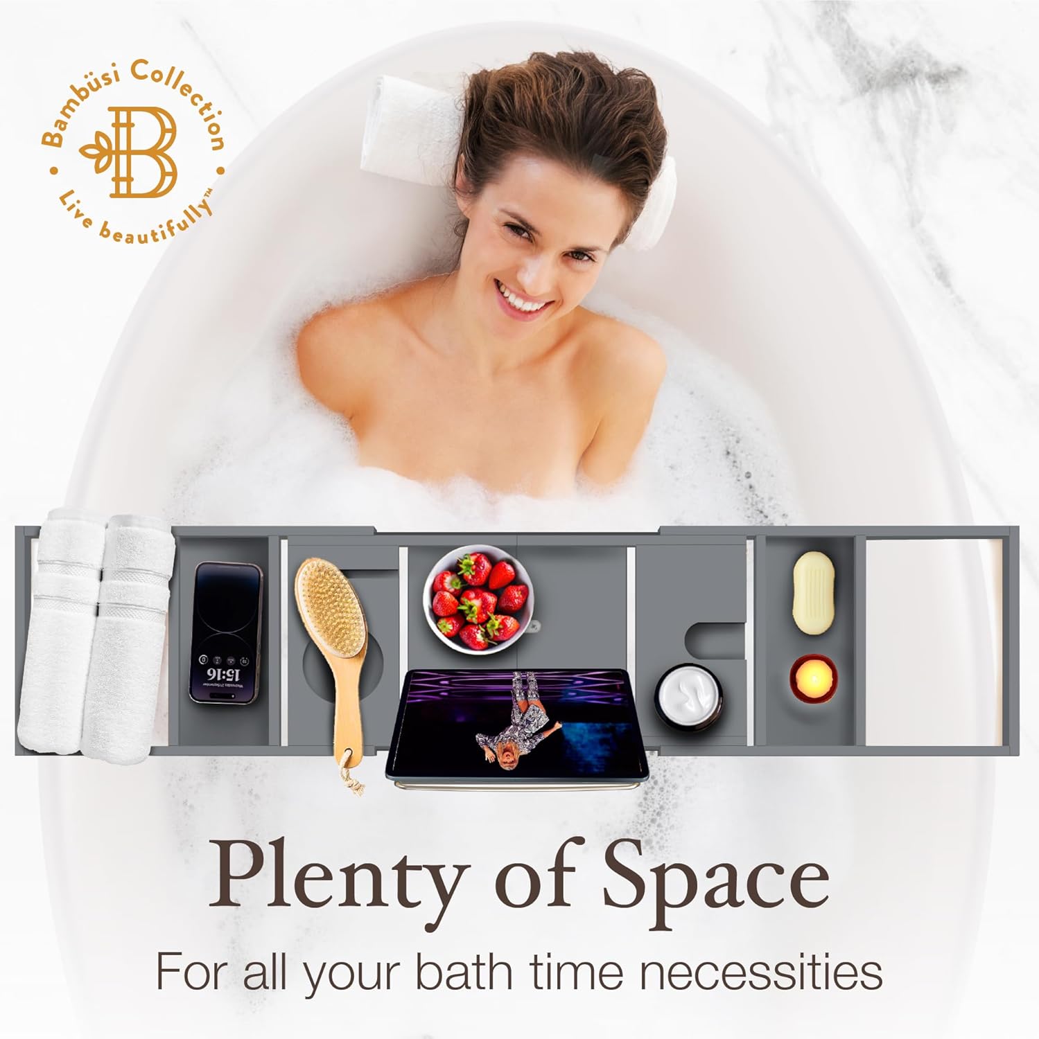 The Bathtub Tray That Turns Your Soak Into a Spa