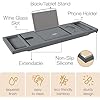 Gray Bamboo Bathtub Tray Caddy