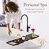 Brown Bamboo Bathtub Tray Caddy