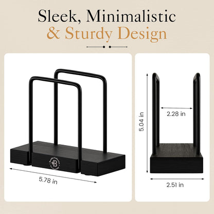 Black bamboo napkin holder for table