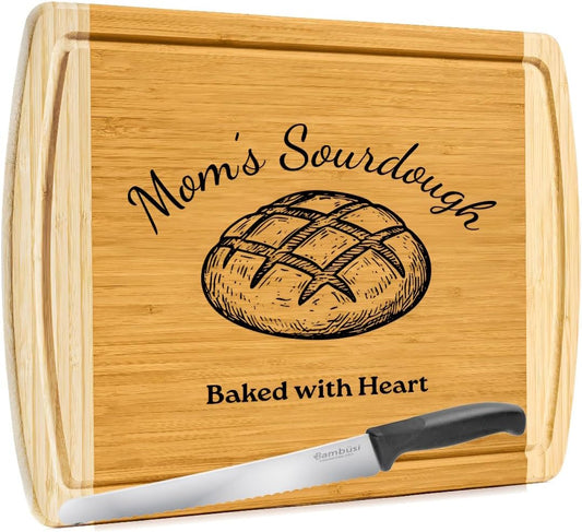 Personalized Sourdough Bread Board + Knife Set