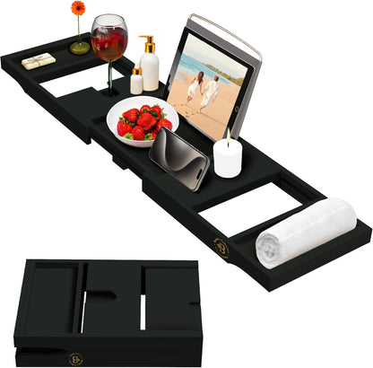 Foldable Bamboo Bathtub Tray