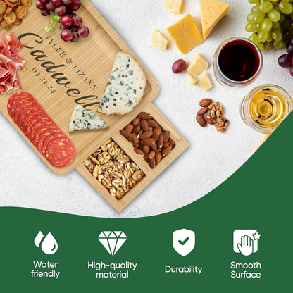 Engraved Bamboo Charcuterie Gift Set