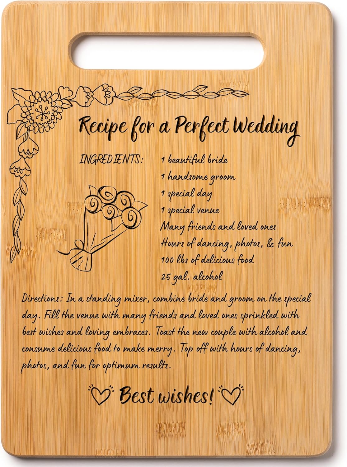 Wood Cutting Board Gift Message