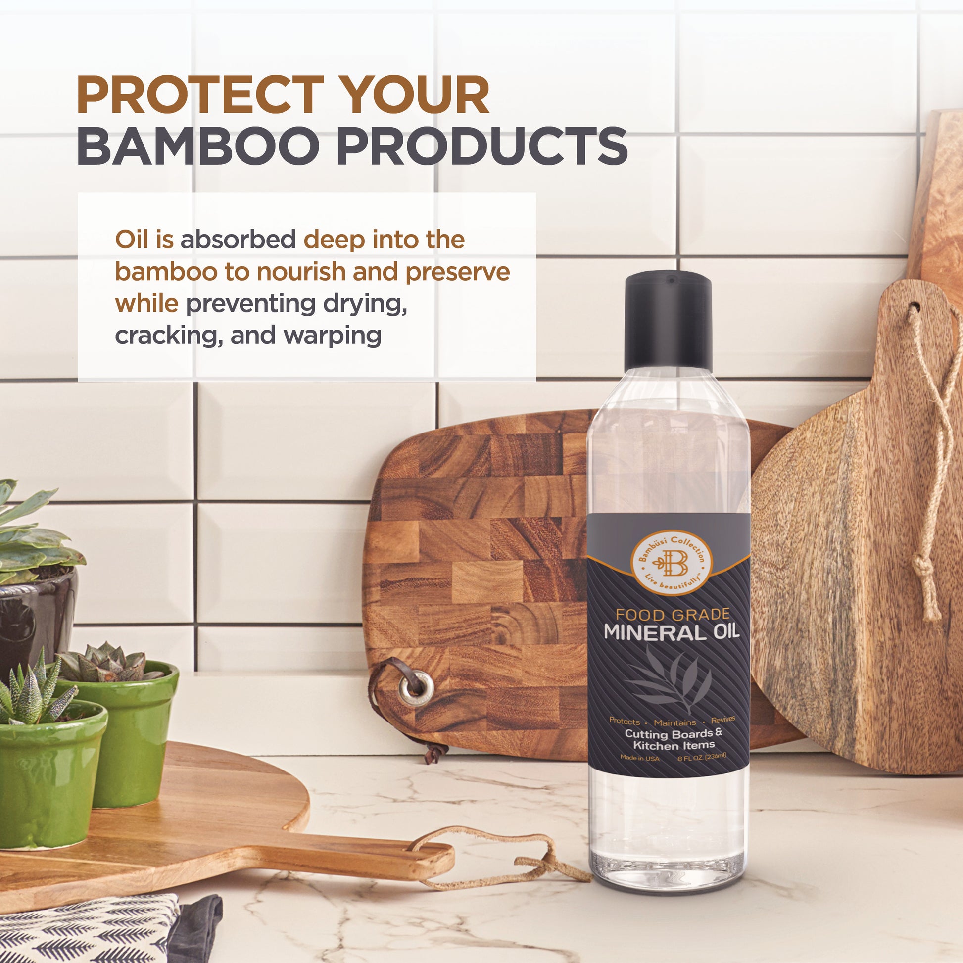 conditioning bamboo utensils mineral oil application