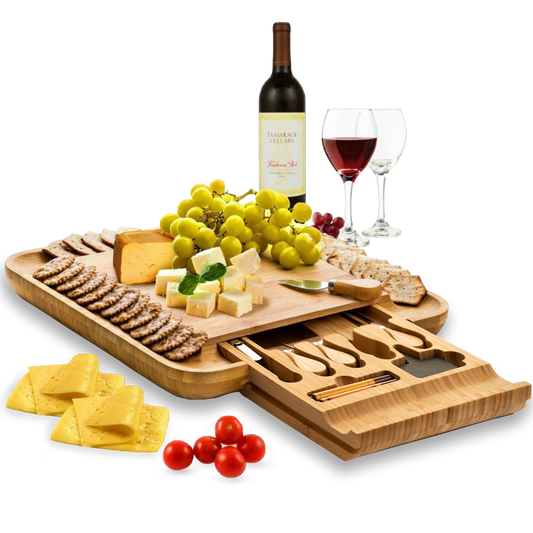 Bamboo Cheese Board Gift Set
