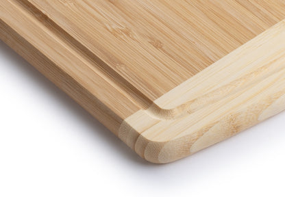 Premium Bamboo Cutting Board - Set of 2 Thick Butcher Block Kitchen Boards for Meat Vegetables Cheese and Meal Prep