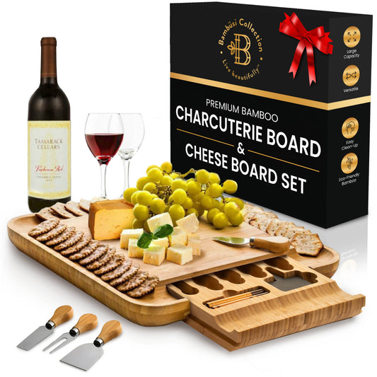 Bamboo Cheese Board Gift Set