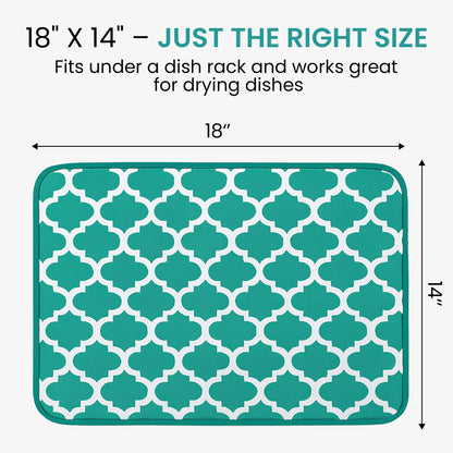 Microfiber Dish Drying Mat for Dishes, Pots & Pans, Reversible