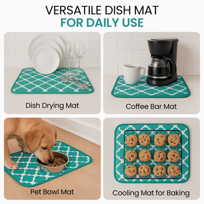 Microfiber Dish Drying Mat for Dishes, Pots & Pans, Reversible