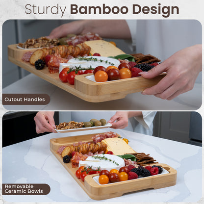 Bamboo Charcuterie Board Gift Set