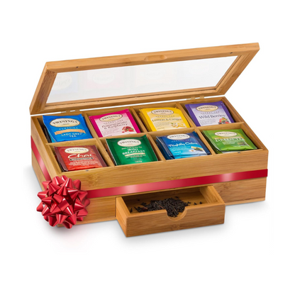Bamboo Tea Organizer Box