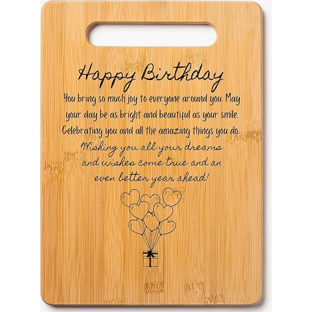 Wood Cutting Board Gift Message