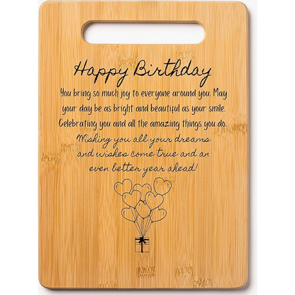 Wood Cutting Board Gift Message