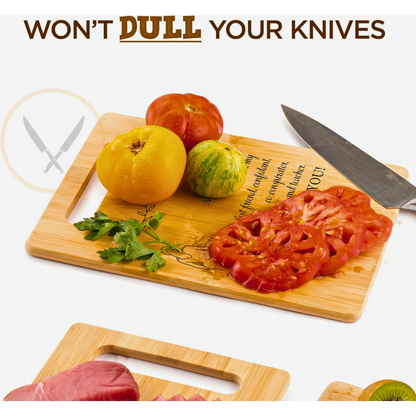 Wood Cutting Board Gift Message