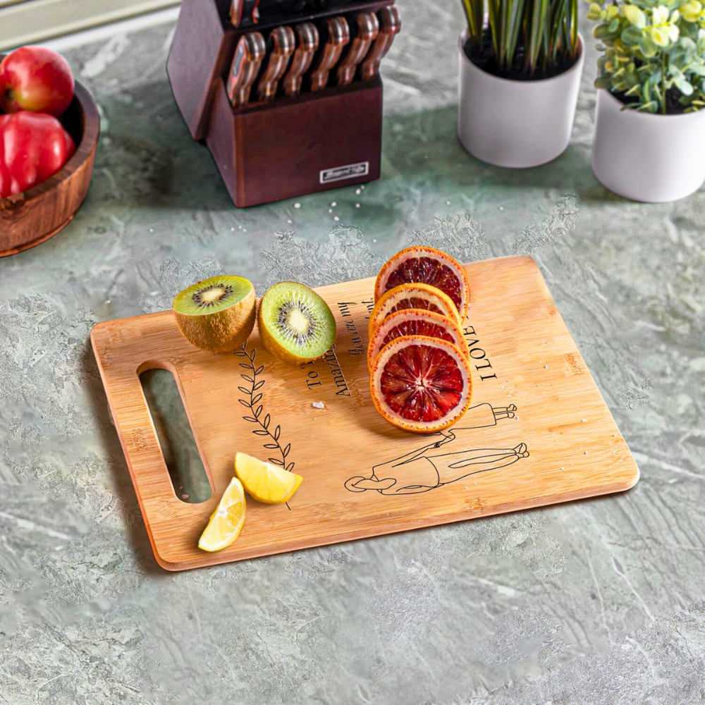 Wood Cutting Board Gift Message