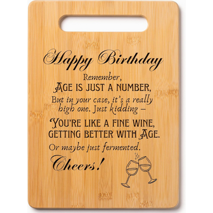 Wood Cutting Board Gift Message
