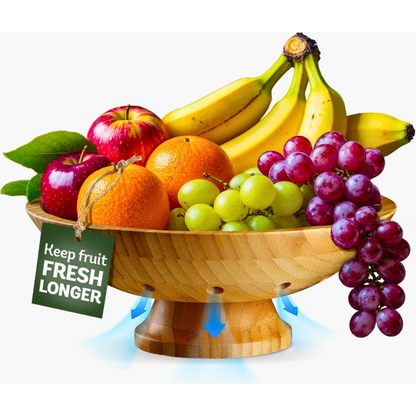 Bambüsi Wooden Pedestal Fruit Bowl