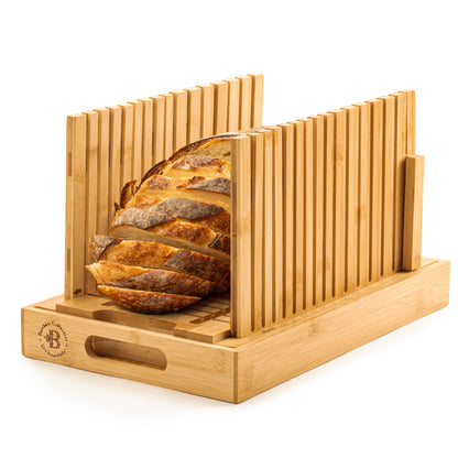 Bamboo Bread Slicer with Crumb Tray