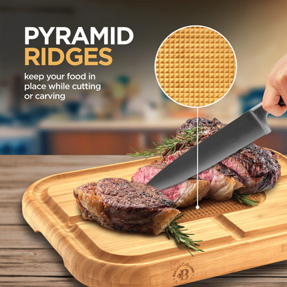 Bamboo Meat Carving Board with Spikes & Juice Groove