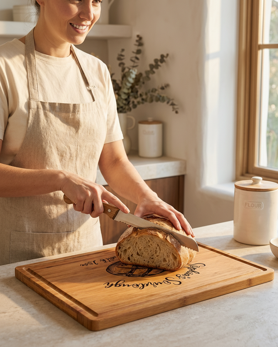 Personalized Bamboo Challah Board for Shabbos - Custom Engraved 15" x 10" Shabbat Cutting Board