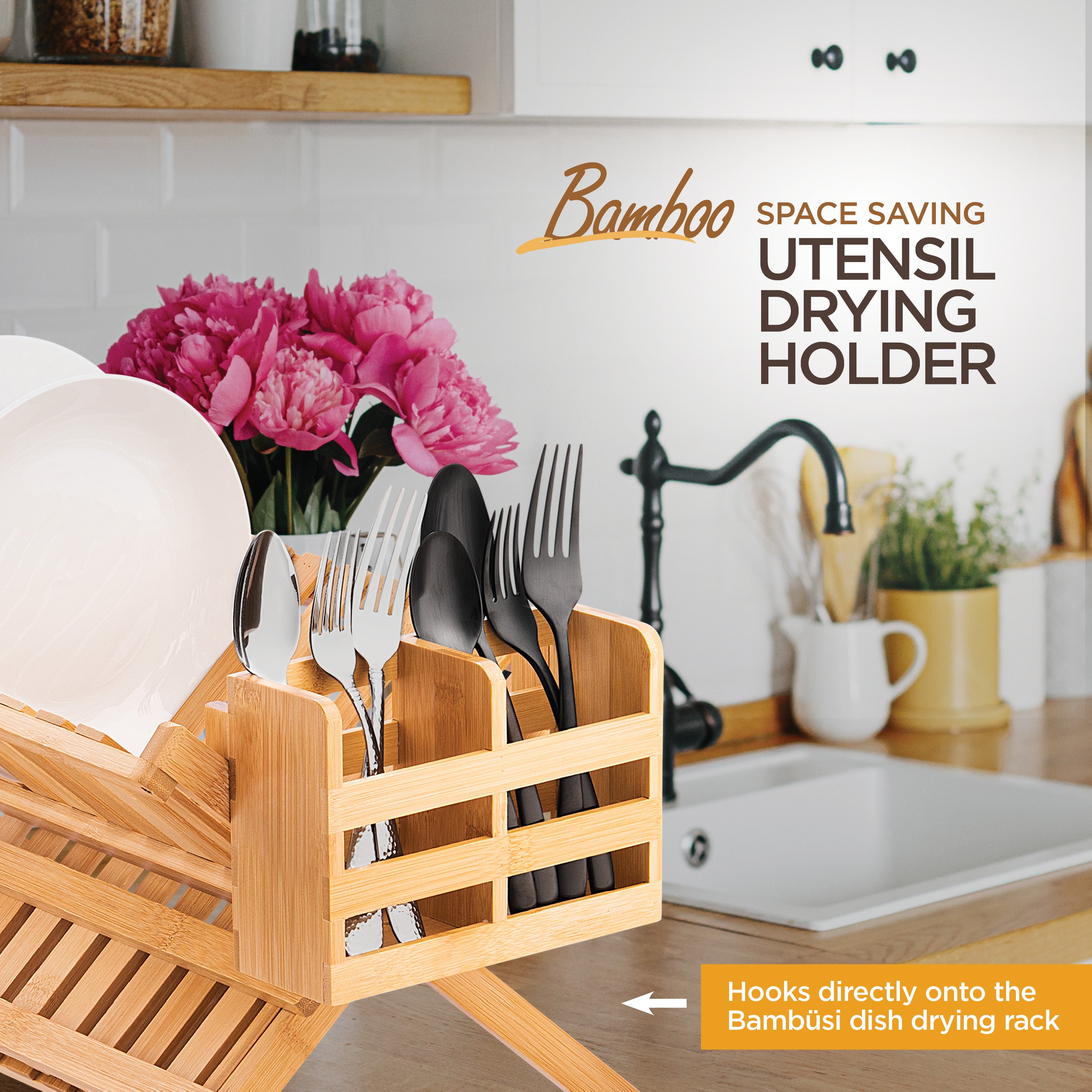 Bambu Utensil Drying Holder - Thumbnail 3