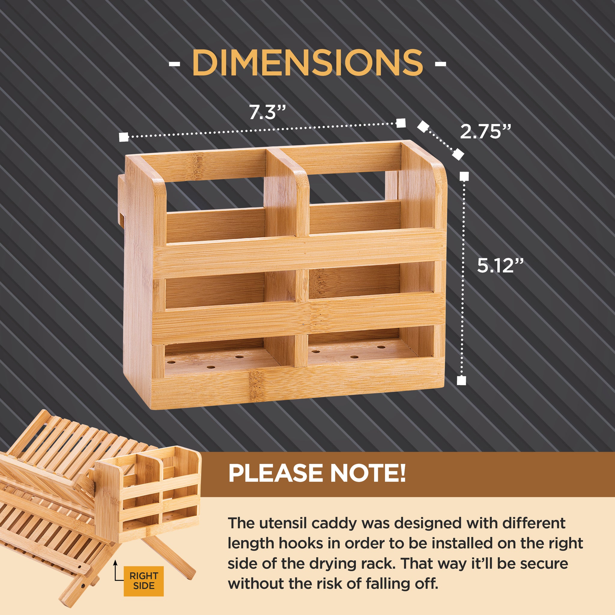 Dish Rack Utensil Holder – Totally Bamboo