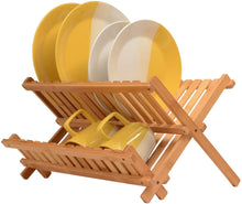 Load image into Gallery viewer, Bamboo Collapsible Dish Rack
