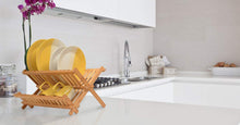 Load image into Gallery viewer, Bamboo Collapsible Dish Rack
