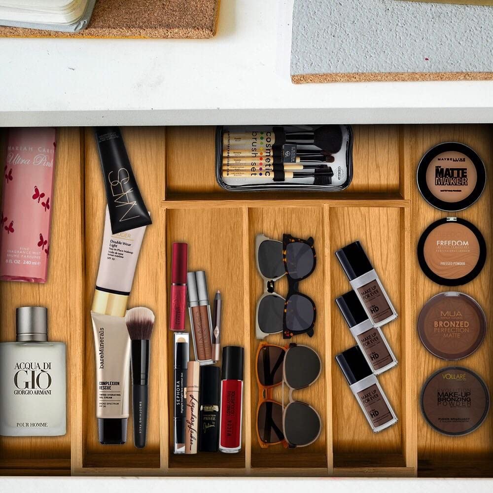 Bamboo Silverware Drawer Organizer