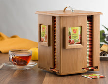 Load image into Gallery viewer, Bamboo Tea Caddy with Four Compartments and Lid

