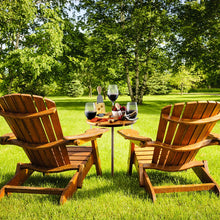 Load image into Gallery viewer, Portable Bamboo Outdoor Picnic Wine Table Holder w/ Cutlery Cheese Set
